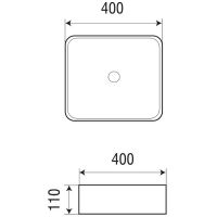 Раковина-чаша Azario 40 Белая арт-AZ-2179 — фото 2, Раковины накладные