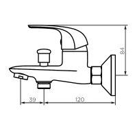Смеситель для ванны Dorff Stark D1101000 Хром — фото 5, Смеситель для ванны