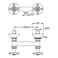 Товар: Смеситель для душа Melodia della vita Galateo MDV40250 Хром - фото 2 Смеситель для душа Melodia della vita Galateo MDV40250 Хром — фото 2, Смеситель для душа