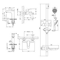 Товар: Комплект смесителей Lemark Point LM0380C Хром - фото 4 Комплект смесителей Lemark Point LM0380C Хром — фото 4, Готовые комплекты для ванной комнаты