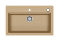 Мойка для кухни ALVEUS GRANITAL ATROX 40 BEIGE - G55 790 X 500 1X в комплекте с сифоном 1132823, — фото 2, Кухонные мойки