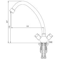 Смеситель для кухни Melodia della vita Fiore MDV40605 Хром — фото 4, Смесители для кухни