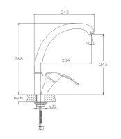 Смеситель для кухни Haiba HB4221-5 Сатин — фото 2, Смесители для кухни