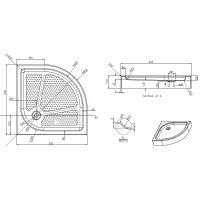Акриловый поддон для душа Azario 90х90 P29 R/L Белый — фото 2, Акриловые душевые поддоны