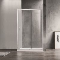 Душевой уголок Azario Milton 120х80 AZ-ND1131 R 1200 профиль Серебро стекло прозрачное — фото 1, Прямоугольные душевые уголки
