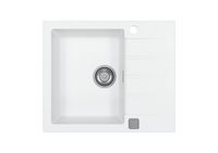 Мойка для кухни ALVEUS GRANITAL CADIT 10 ARCTIC - G11 590 X 500 1X в комплекте с сифоном 1132823, — фото 1, Кухонные мойки