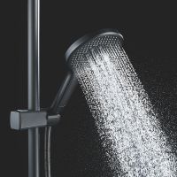 Душевая система Rose R39H R3936H Черная матовая — фото 7, Душевые стойки