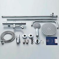 Душевая система Accoona H305 A83305 с термостатом Хром — фото 2, Душевые стойки