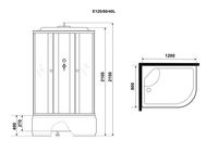 Товар: Душевая кабина Niagara Eco E120/80/40L/TN (120х80х215) высокий поддон(40см),стекло тонированное,4 ме - фото 4 Душевая кабина Niagara Eco E120/80/40L/TN (120х80х215) высокий поддон(40см),стекло тонированное,4 ме — фото 4, Душевые кабины