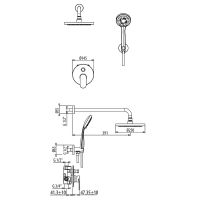 Душевая система Gattoni H2Omix7000 KTH715/PDC0 Хром — фото 2, Встраиваемые душевые комплекты