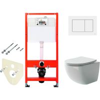 Комплект унитаза Ceramicanova Forma CN3009 с инсталляцией Tece Base 9400413 с сиденьем Микролифт и Б — фото 1, Комплекты унитаз + инсталляция