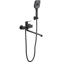 Смеситель для ванны Belz B533-7 B22533-7 универсальный Черный — фото 1, Для душа и ванны