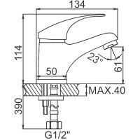 Смеситель для раковины Ledeme H36 1036L Хром арт-502740 — фото 2, Смесители для раковины