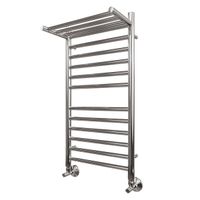 Водяной полотенцесушитель Point Аврора Премиум PN10148SP П11 400x800 с полкой Хром — фото 4, Водяные полотенцесушители