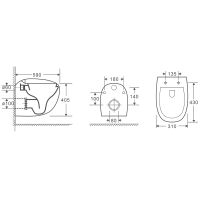 Товар: Унитаз Alcora Nube LT-001E 49531 подвесной с сиденьем Микролифт - фото 2 Унитаз Alcora Nube LT-001E 49531 подвесной с сиденьем Микролифт — фото 2, Унитазы