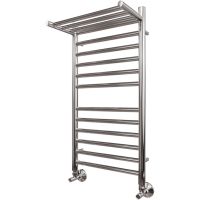 Водяной полотенцесушитель Point Аврора Премиум PN10148SP П11 400x800 с полкой Хром — фото 1, Водяные полотенцесушители