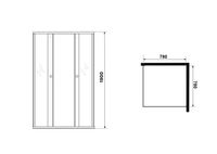 Товар: Душевое ограждение Niagara Eco NG-1008-14QT (80х80х190) квадрат,раздвижное,черный,стекло тонированно - фото 5 Душевое ограждение Niagara Eco NG-1008-14QT (80х80х190) квадрат,раздвижное,черный,стекло тонированно — фото 5, Душевые уголки