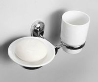 Аксесс Main K- Держатель стакана и мыльницы, (блистер), КЕРАМИКА, хром, WasserKRAFT арт-9226C — фото 2, Прочие аксессуары и комплектующие