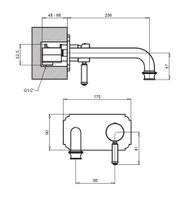 Смеситель для раковины встраиваемый CEZARES APHRODITE арт-APHRODITE-BLSM2-03/24-Bi — фото 2, Смесители для раковины