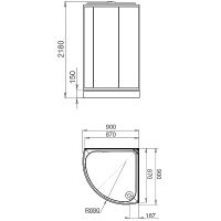 Душевая кабина Melodia della vita Jive BLack 90x90 MB02007 без гидромассажа — фото 2, Душевые кабины
