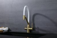 Смеситель для кухни Raglo R81.62.03 Золото матовое Белый — фото 26, Смесители для кухни