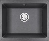 Granula-5551, ГРАФИТ (ЧЁРНО-СЕРЫЙ), кухонная мойка, кварц — фото 1, Кухонные мойки