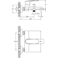 Товар: Смеситель для ванны Agger Glorious A1210000 Хром - фото 2 Смеситель для ванны Agger Glorious A1210000 Хром — фото 2, Для душа и ванны