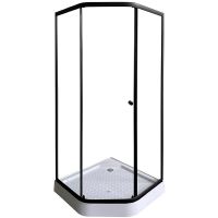 Товар: Душевой уголок Parly 90x90 ZEP91B профиль Черный стекло прозрачное - фото 1 Душевой уголок Parly 90x90 ZEP91B профиль Черный стекло прозрачное — фото 1, Душевые уголки трапеция