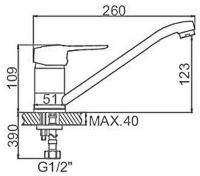 Смеситель для кухни Ledeme H28 4228-ВL Хром — фото 2, Смесители для кухни