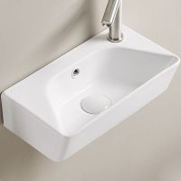 Раковина CeramaLux 40 78578L Белая глянцевая — фото 1, Мини-раковины