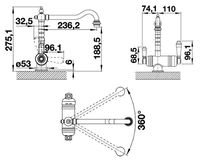 Смеситель для кухни Blanco Sora 524218 Полированная латунь — фото 3, Смесители для кухни