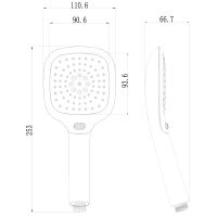 Ручной душ Lemark Черный арт-LM1013Black — фото 2, Лейки для душа