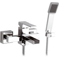 Смеситель для ванны Remer Qubica Cascata QC02 Хром — фото 1, Смеситель для ванны