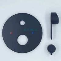 Душевая система ALMAes Marita TVZ-8833 Черная матовая — фото 15, Встраиваемые душевые комплекты