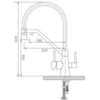 Смеситель для кухни Raglo R80.62.03 Золото матовое Белый — фото 11, Смесители для кухни