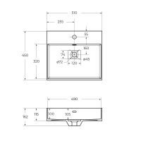 Товар: Раковина из искусственного мрамора CEZARES 50262 Bianco - фото 5 Раковина из искусственного мрамора CEZARES 50262 Bianco — фото 5, Раковины
