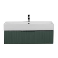 Тумба подвесная под раковину с выдвижным ящиком CEZARES PREMIUM 55425 Plisse Verde opaco — фото 1, Тумбы под раковину