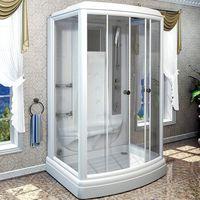 Душевая кабина Radomir Диана 3 140x108 1-05-1-0-0-0660 с баней профиль Белый стекло прозрачное — фото 1, Душевые кабины