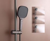 Душевая система Raglo R22.26.09 с термостатом Графит матовый — фото 20, Душевые стойки