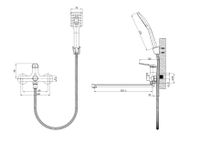 Смеситель "Istanbul" д/ванны, излив 350 мм, с акс., арт. IT31 — фото 2, Смеситель для ванны