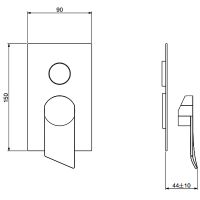 Смеситель для душа Gattoni Soffio 8133/ESDS Темный никель шлифованный — фото 2, Смеситель для душа