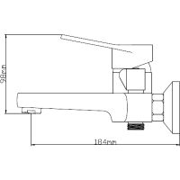 Смеситель для ванны Ростовская Мануфактура Сантехники Boou B8246-3E Хром — фото 2, Для душа и ванны