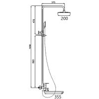 Душевая система D-Lin H10A23 Сатин — фото 3, Верхние души