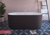Акриловая ванна CEZARES METAURO-INT-Central-180-80-60-B-W-MATT — фото 2, Акриловые ванны