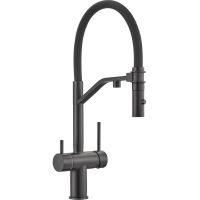 Смеситель для кухни Milacio Ultra MCU.557.TB / латунь / матовый / Total Black / однорычажный / с возможностью подключения фильтра — фото 1, Смесители для кухни