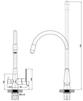 Товар: Смеситель для кухни ESKO Coral CL 03 B Total Черный матовый - фото 3 Смеситель для кухни ESKO Coral CL 03 B Total Черный матовый — фото 3, Смесители для кухни