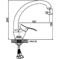 Товар: Смеситель для кухни Ledeme H14 5914L Хром - фото 2 Смеситель для кухни Ledeme H14 5914L Хром — фото 2, Смесители для кухни