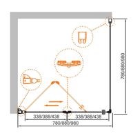 Товар: Душевой уголок CEZARES ELENA-W-ASH-1-90/80-C-Cr - фото 3 Душевой уголок CEZARES ELENA-W-ASH-1-90/80-C-Cr — фото 3, Прямоугольные душевые уголки