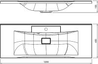 Товар: Раковина Florentina Прима 120 10.010.01200.001 Белая - фото 2 Раковина Florentina Прима 120 10.010.01200.001 Белая — фото 2, Раковины встраиваемые сверху