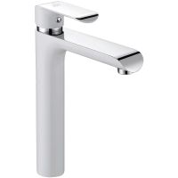 Смеситель для раковины Rose R21F R2111F Белый Хром — фото 1, Смесители для раковины